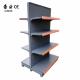 Factory Customized color size metal heavy duty 2 supermarket shelves in mauritius