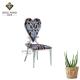 Wedding Ceremony Stainless Steel Chairs With Love Back 43*50*92cm