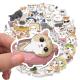 Kraft Paper Labels Thank You Stickers Cute Cat Cartoon Design for Decorative Sticker