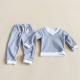Neutral Kids Fleece Sweatshirt Set Printed Loungewear Sweatpants 2 PCS Pullover Sweat Shirt