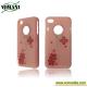 PC gel case cover for Apple iphone 4S with dimaond