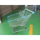 100L Supermarket Shopping Carts zinc plated with clear  lacquer
