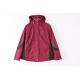 Burgundy Womens Outdoor Waterproof Jacket Windproof Cool Design
