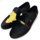 Wear Resistant Mens Velvet Loafers Casual Black Leather Loafer Shoes