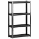 Screw Free Assembly 4 Tiers Steel Shelf Rack Home Warehouse Storage Metal Shelf