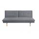 Wooden Frame Functional Sofa Bed Foam Dacron Imitated Linen Solid Wood Legs