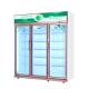 1224L Compact Upright Freezers 3 Glasses Doors With Heater Auto Demist