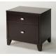 Espresso finish Custom made walnut wood veneer 2-drawer night stand of hotel bedroom furniture,bed side table