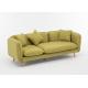 Leisure Modern Bedroom Furniture Fruit Green 3 Seater Fabric Sofa Elegant