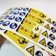 Offset Printing Custom Reflective Stickers Rectangular BOPP Safety Warning Label