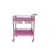 Clinic abs medicine trolley medical hospital treatment cart with drawer pink hospital furniture infrastructure solutions