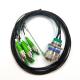 3 header threaded quick butt joint PVC aviation optical fiber cable connector