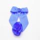 Handmade Decorative Ribbon Bow 100% Polyester Material Green / Blue Color