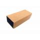 Folding Custom Sunglass Case Brown PU Glasses Case Eyewear Box