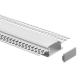 Aluminum Alloy Drywall Plaster LED Profile 76*15mm Oblong Anodized for Frameless Wall Light