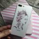 PC+TPU Silk Skin 3D Relief Painting Elegant Lady Face Pattern Cell Phone Case Back Cover For iPhone 7 6s Plus