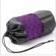 purple yoga towel with mesh bag for yoga