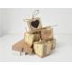 Tiled Out Wood Grain Paper Laser Cut Wedding Favor Boxes