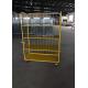 Three Side Powder Coated Warehouse Storage Racks Folding Pallet Logistic Trolley Foldable logistic trolley