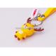 Promotional gifts custom keychains with 3d figures cartoon animal design for boutique company promotion