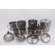 12cm High quality stainless steel baby mug chrome camping mug with lid