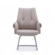 Paded Armrest Leather Office Visitor Chair High Density Foam