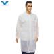 30GSM-50GSM Non Woven White Lab Coat For Food Industry Visitors Personalized Design
