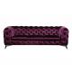 Modern Luxurious Chesterfield Velvet Sofa Couch With Metal Legs