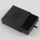 Custom Black Jewelry Packaging Box With Bag Necklace Sliding Gift Box Ribbon Tab