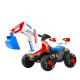 LED Headlights and Dynamic Music Ride-On Construction Truck Car for Kids in Orange