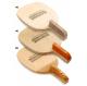 Professional Ping Pong Paddles With Firwood , Wooden Cork Handle Table Tennis Rackets