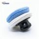 12cm Car Paint Buffing Pads Microfiber Round Waxing Applicator With Plastic Hook Handle