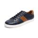 Navy Brown Antiodor Mens Leather Casual Shoes Microfiber Lining