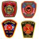 100% Embroidery Iron On Fireman Patch Workwear Police Shoulder Patches