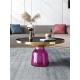 Toughened Bell Blown Glass Coffee Table 35cm High Antiwear