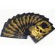 Recycled Black Waterproof Plastic Playing Cards Reusable Practical