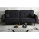 Cara FURNITURE SGS report high-density sponge black polyester living room sofas bed with pocket