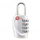 Zinc Alloy TSA 4-digital  travel lock& Fashion Design silver Tsa Luggage Lock& 69.5g Tsa Bag Number Lock