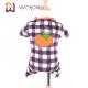 Rubber Print Pumpkin Fleece Dog Pajamas Halloween Plaid Dog Pajamas