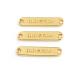 Gold Clothing Tags 2 Holes Sewing Metal Lables for Garments and Bags