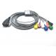 DMS300-3A IEC AHA Holter 7 Leads ECG Cable TPU 1m for Patient Moniter