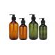 300ml 500ml Amber Green Black Soap Dispenser Bottles Refillable Shampoo Shower Gel Liquid Container Lotion Bottles with Pump