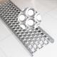 Aluminum Round Galvanized Steel Grating Customized Size With Large Debossed Holes