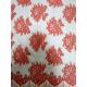 Red Eyelash Scallop Edge Floral Embroidered Mesh Fabric