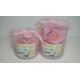 Pink  paraffin material pansy floating flower candle handmade color drawing and packed intp clear PVC tube