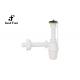 White Color Wash Basin Drain Pipe , PP PVC Waste Pipe For Sink Wash Basin