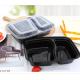 10ml America Style 100% Pp New Double Compartment Lunch Box Black