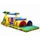 Colorful Inflatable Jungle Obstacle Course / Toddler Obstacle Course For Kids