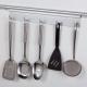 Luxury Italy style aluminum kitchen utensil racks and shelves with hooks
