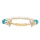 Gold Star Friendship Elastic Handmade Beads Adjustable Bracelet For Gift